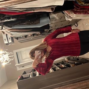 Sexy red velvet top size M